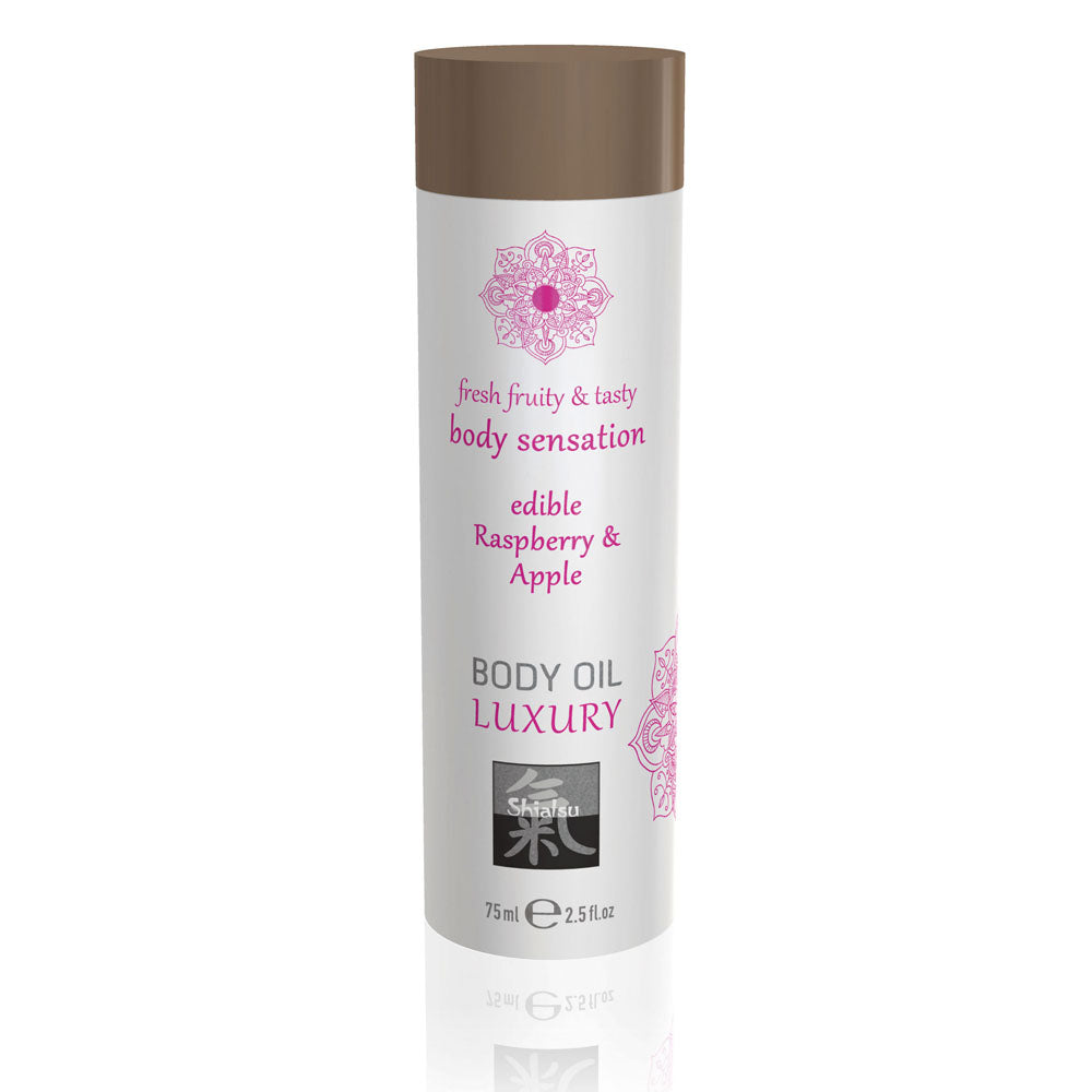 Shiatsu Luxury Body Oil Edible Raspberry And Apple 75ml - UABDSM