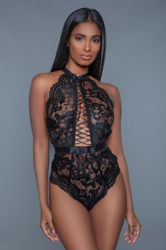 Margot Lace Thong Bodysuit - Black Margot Lace Thong Bodysuit - Black - UABDSM