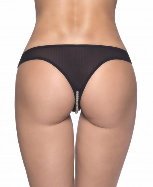 Crotchless Lace Panties And Pearls - Curvy - UABDSM