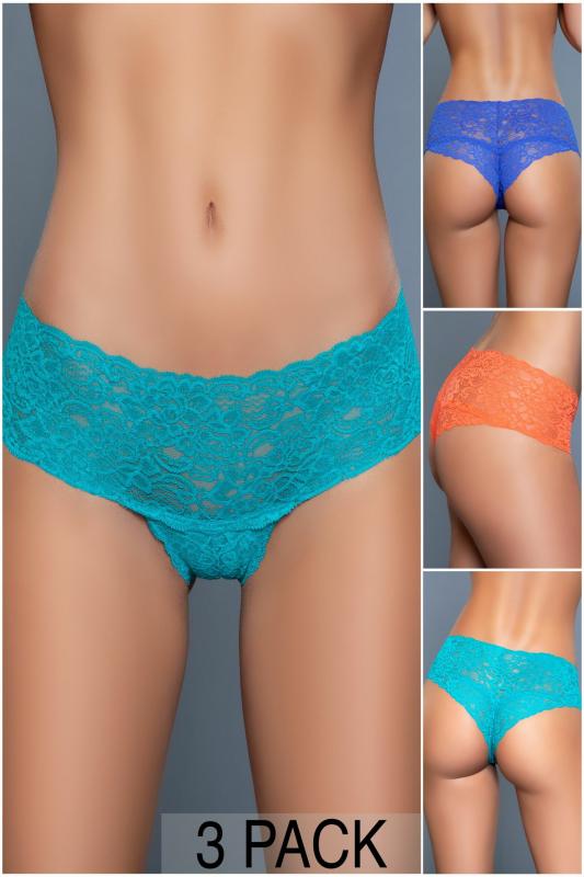 Kiera 3-Pack Lace Thongs Kiera 3-Pack Lace Thongs - UABDSM