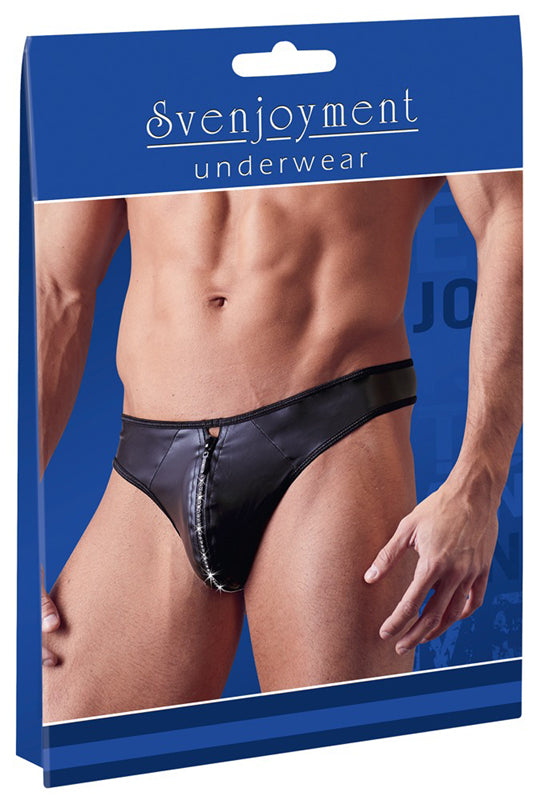 Mens G-string With Rhinestone Zip - UABDSM