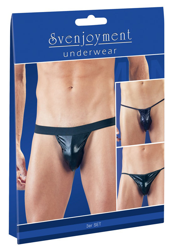 3-Piece Wetlook Thong Set - UABDSM