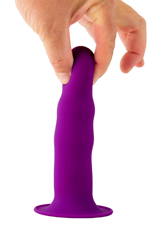 Solid Love Premium Ribbed Dildo Purple