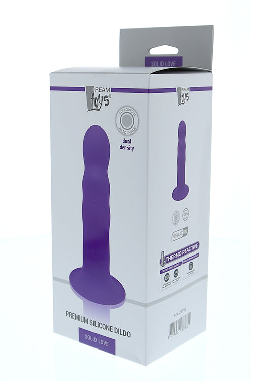 Solid Love Premium Ribbed Dildo Purple