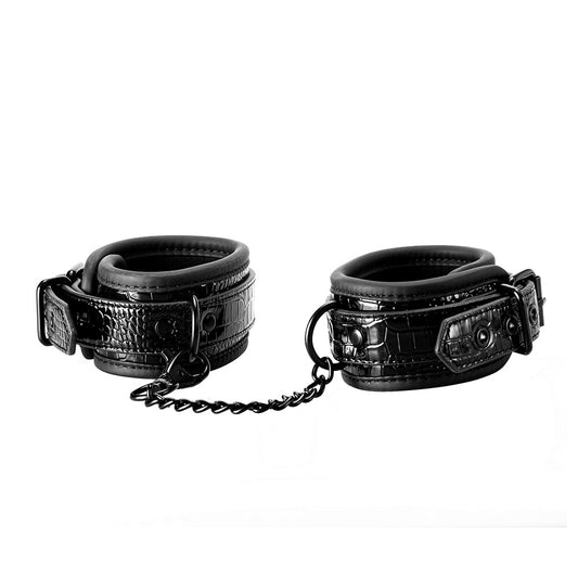 Blaze Luxury Fetish Ankle Cuffs Black - UABDSM