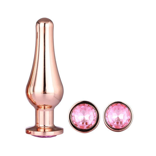Gleaming Butt Plug Set Rose Gold - UABDSM