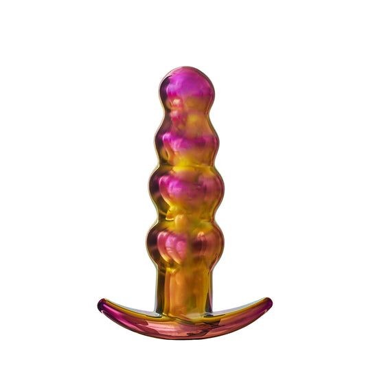 Glamour Glass Remote Control Beaded Butt Plug - UABDSM