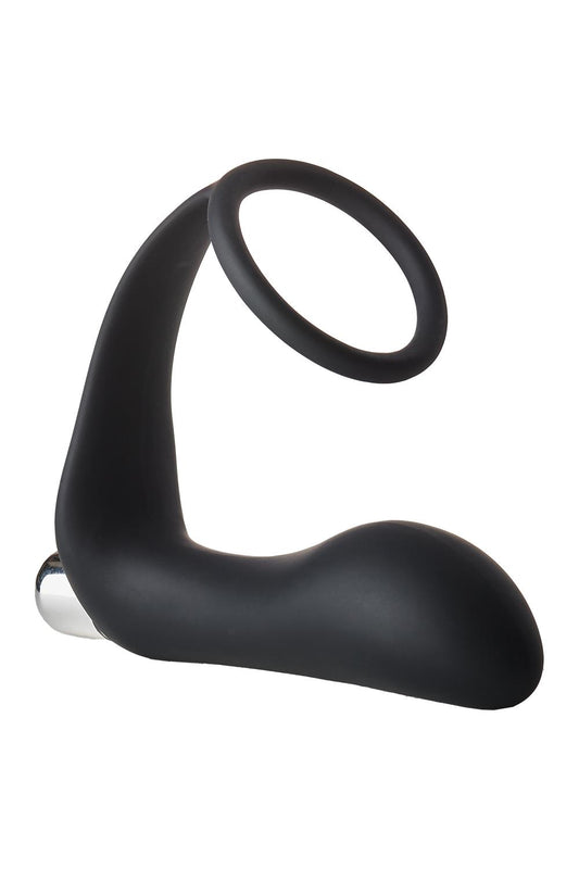 Fantasstic Vibrating Anal Plug With Cockring Black Fantasstic Vibrating Anal Plug With Cockring Black