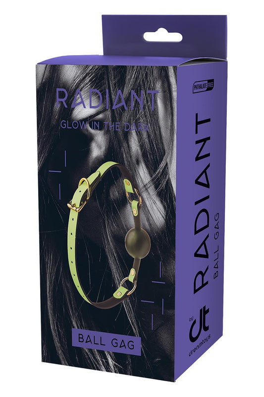 Radiant Ball Gag Glow In The Dark Green
