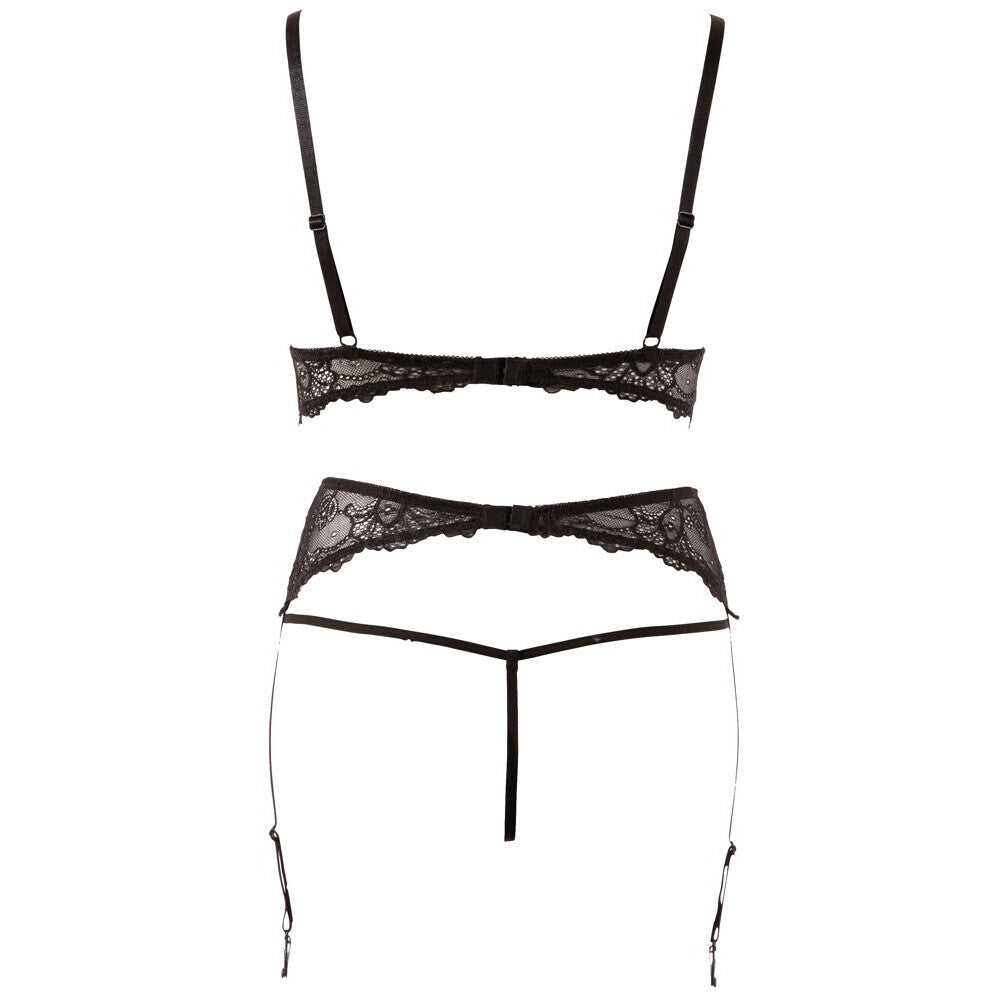 Abierta Fina Pearl Bra Suspender And String - UABDSM