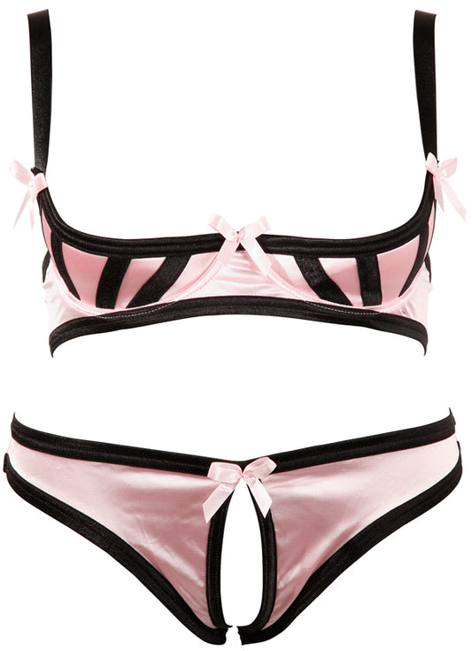 Set Of Rose Satin With Black Details Set Of Rose Satin With Black Details - UABDSM