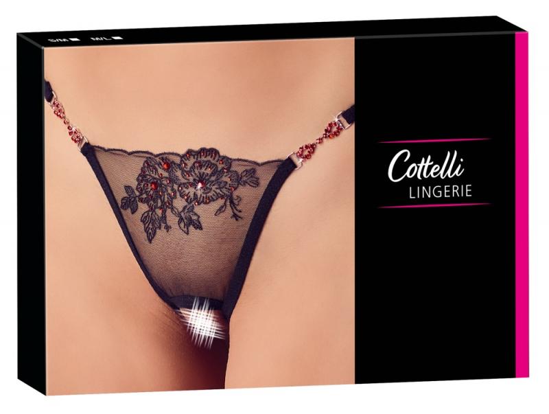 Sexy Crotchless Thong With Rhinestones - UABDSM
