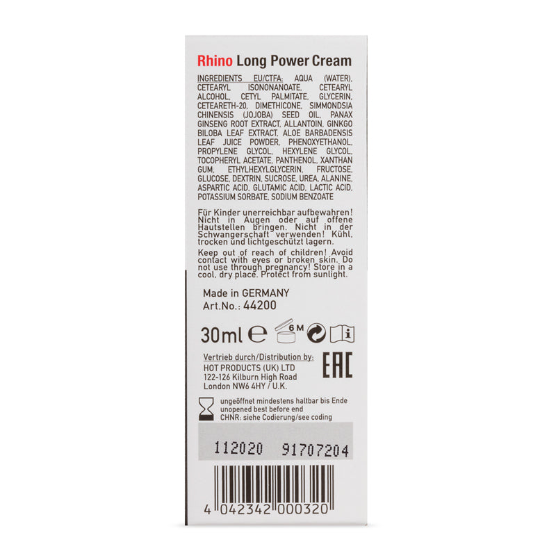 Rhino Long Power Cream 30 Ml - UABDSM