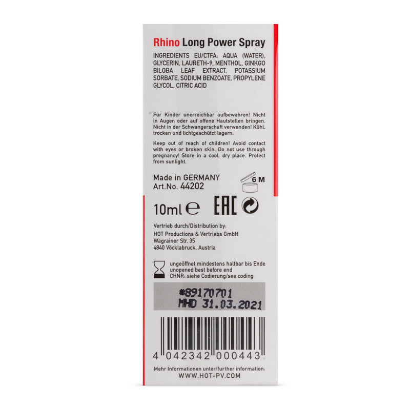 Rhino Long Power Spray 10 Ml - UABDSM