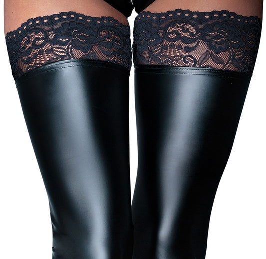 Wetlook Stockings With Lace - UABDSM