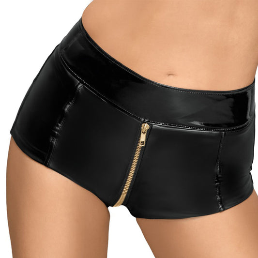 Noir Black Zip Up Hot Pants - UABDSM
