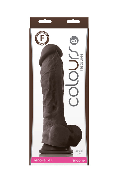 Colours Pleasures 8 Dildo Dark Brown