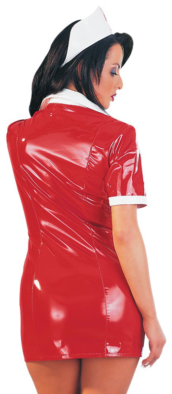 Vinyl Nurse Dress Red - UABDSM