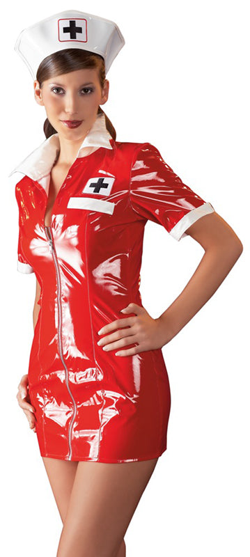 Vinyl Nurse Dress Red Vinyl Nurse Dress Red - UABDSM