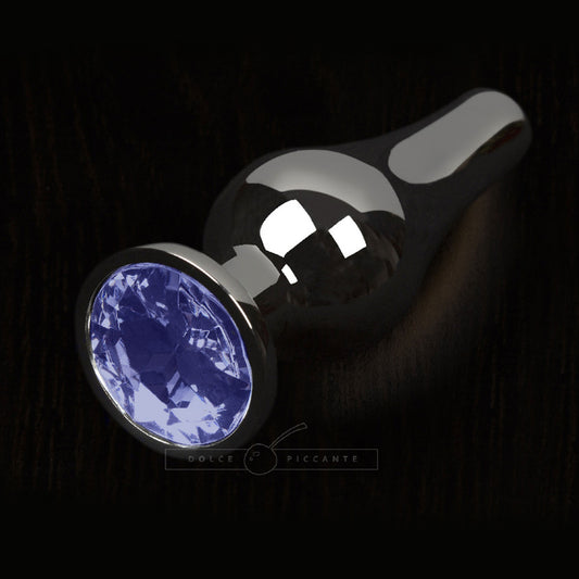 Dolce Piccante Graphite Style Anal Plug Small With Blue Gem Dolce Piccante Graphite Style Anal Plug Small With Blue Gem - UABDSM