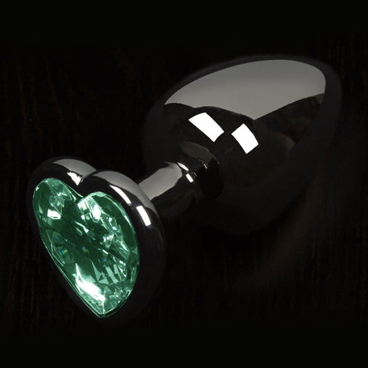 Dolce Piccante Graphite Style Small Butt Plug Green Heart Gem Dolce Piccante Graphite Style Small Butt Plug Green Heart Gem - UABDSM