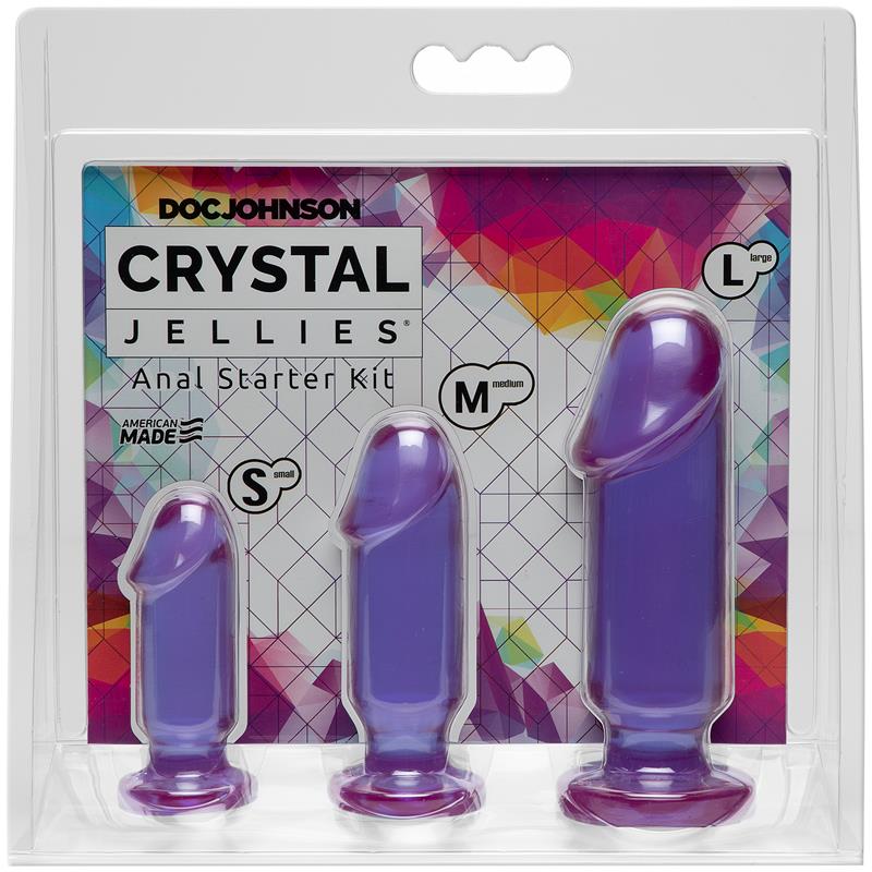 3 Pieces Set Butt Plug Starter Kit Purple - UABDSM