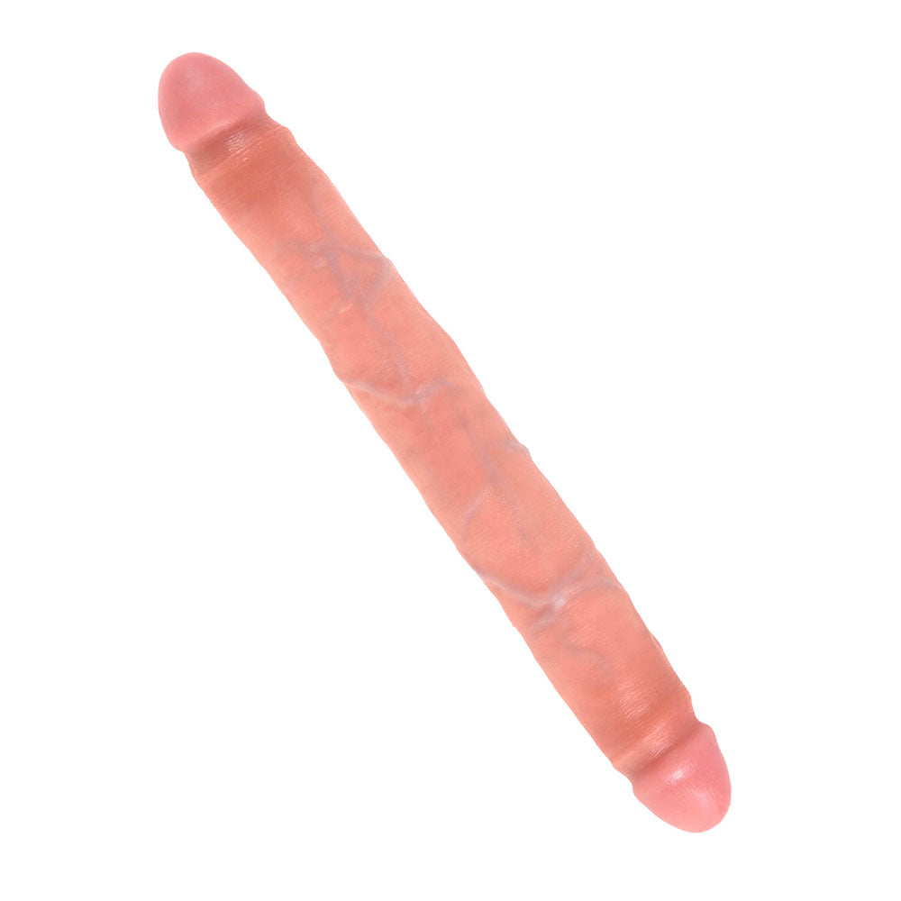 King Cock 12 Inch Slim Double Dildo Flesh - UABDSM