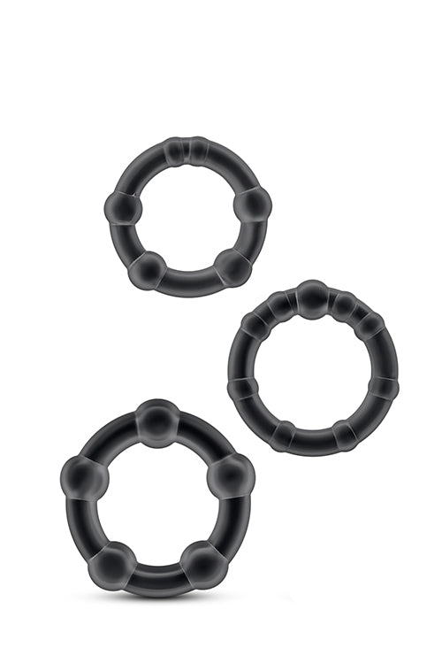 Stay Hard Beaded Cockrings Black Stay Hard Beaded Cockrings Black