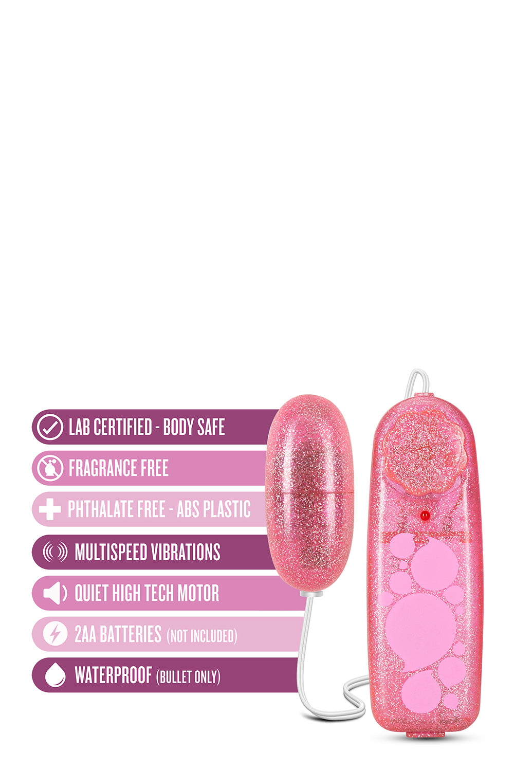 B Yours Glitter Power Bullet Pink