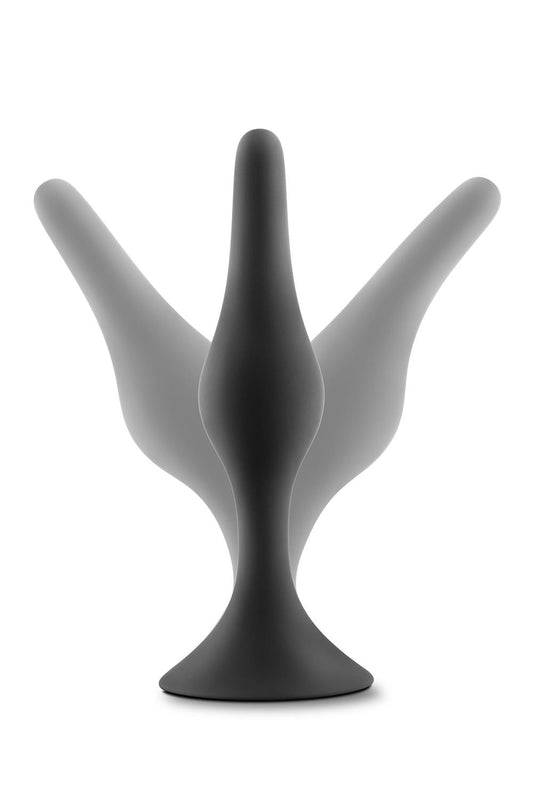 Anal Adventures Platinum Silicone Beginner Plug Small Black Anal Adventures Platinum Silicone Beginner Plug Small Black