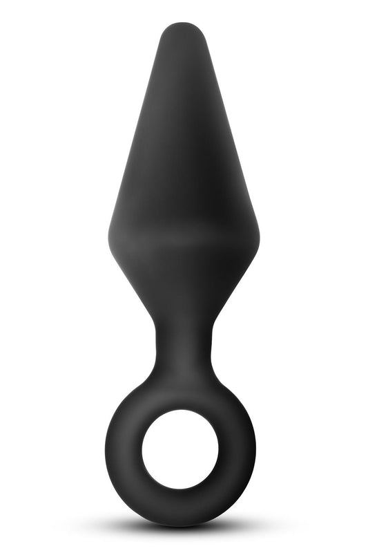 Anal Adventures Platinum Silicone Loop Plug Large Black Anal Adventures Platinum Silicone Loop Plug Large Black