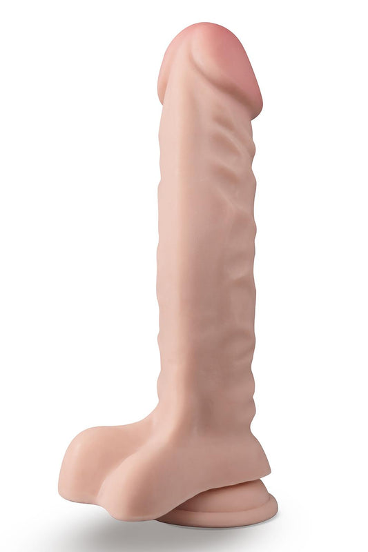 Dr. Skin Plus 9 Inch Posable Dildo With Balls Vanilla Dr. Skin Plus 9 Inch Posable Dildo With Balls Vanilla