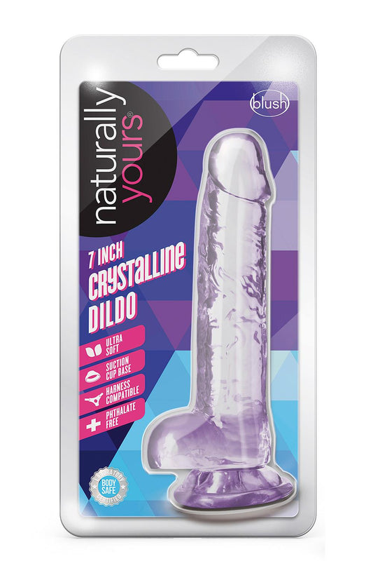 Naturally Yours 7 Crystalline Dildo amethyst