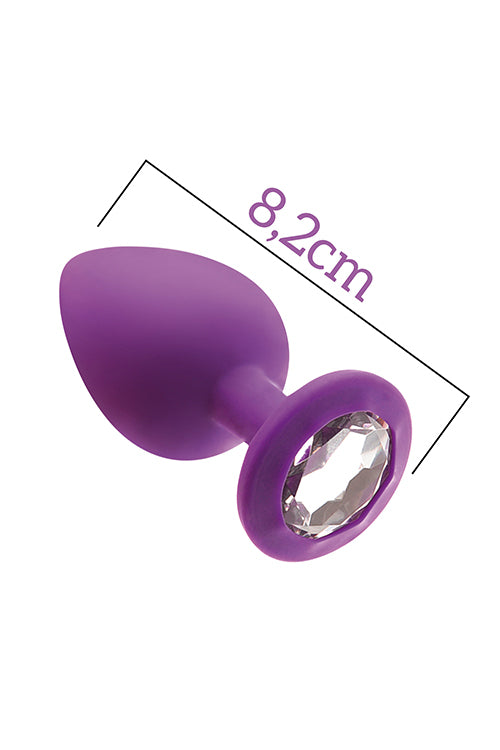 Mai No.48 Anal Plug With Stone M Purple Mai No.48 Anal Plug With Stone M Purple