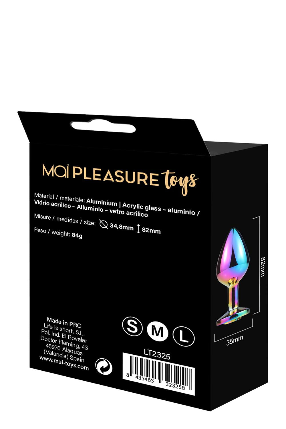 Mai Metal Anal Plug With Stone M Mai No. 73 Rainbow