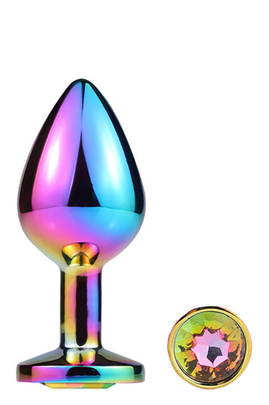 Mai Metal Anal Plug With Stone M Mai No. 73 Rainbow Mai Metal Anal Plug With Stone M Mai No. 73 Rainbow