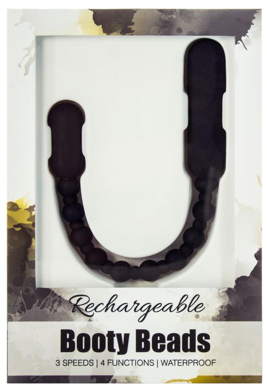 Booty Beads Vibrating Anal Beads - Black - UABDSM