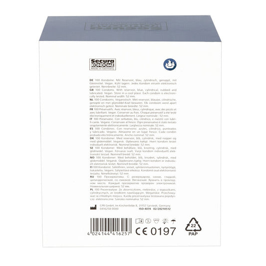 Secura Kondome Blue Pearl x100 Condoms - UABDSM