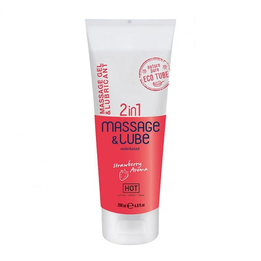 2 In 1 Hot Massage Gel And Lubricant - Strawberry 2 In 1 Hot Massage Gel And Lubricant - Strawberry - UABDSM