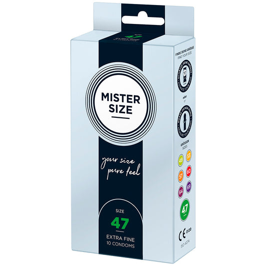 Mister Size 47mm Your Size Pure Feel Condoms 10 Pack Mister Size 47mm Your Size Pure Feel Condoms 10 Pack - UABDSM
