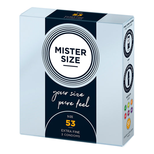 Mister Size 53mm Your Size Pure Feel Condoms 3 Pack Mister Size 53mm Your Size Pure Feel Condoms 3 Pack - UABDSM