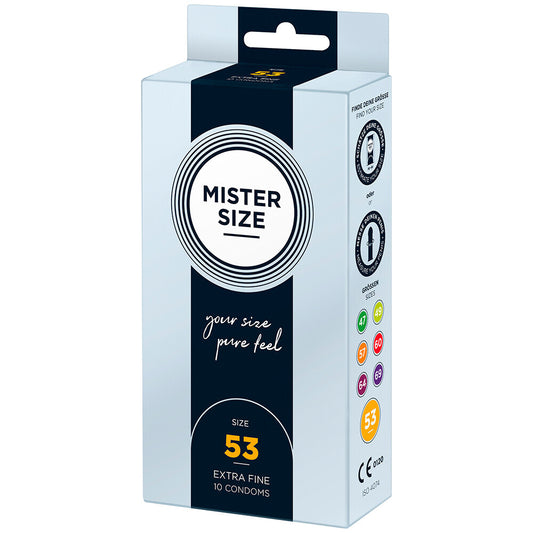 Mister Size 53mm Your Size Pure Feel Condoms 10 Pack Mister Size 53mm Your Size Pure Feel Condoms 10 Pack - UABDSM
