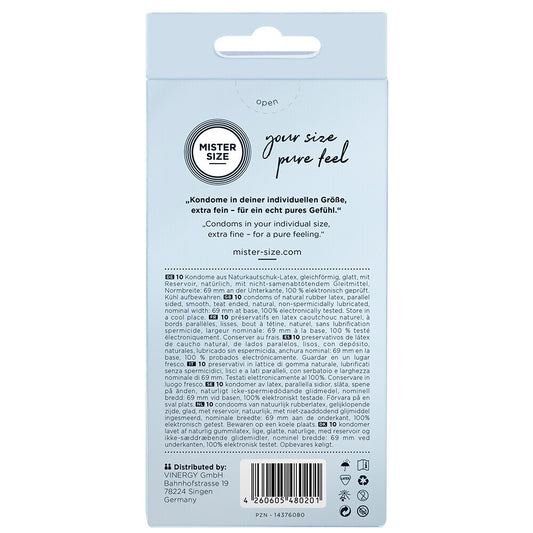Mister Size 69mm Your Size Pure Feel Condoms 10 Pack - UABDSM