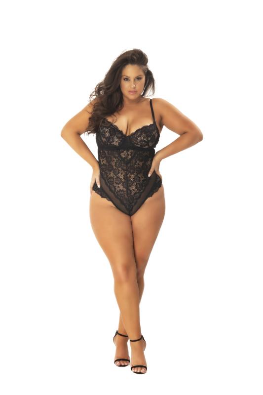 Lace Body With Eye-Catching Back - Curvy Lace Body With Eye-Catching Back - Curvy - UABDSM