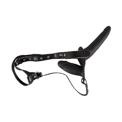 Black Double Dildo Strap On - UABDSM