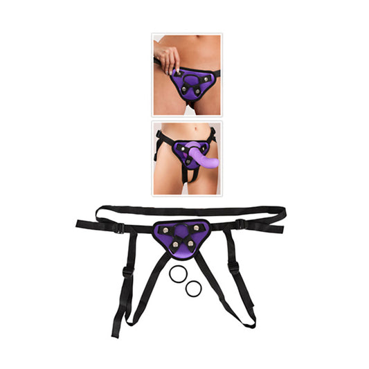 Purple And Black Universal Harness Strap On Purple And Black Universal Harness Strap On - UABDSM