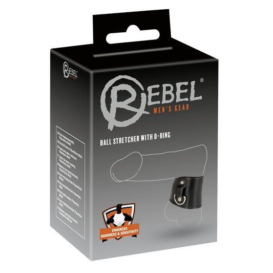 Rebel Mens Gear Ball Stretcher With D Ring Rebel Mens Gear Ball Stretcher With D Ring - UABDSM
