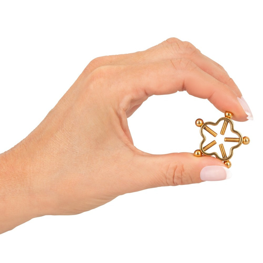 Bad Kitty Golden Flower Nipple Jewellery - UABDSM