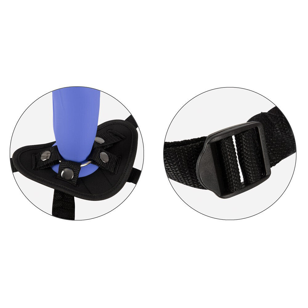 Remote Controlled Vibrating Strap On Purple - UABDSM