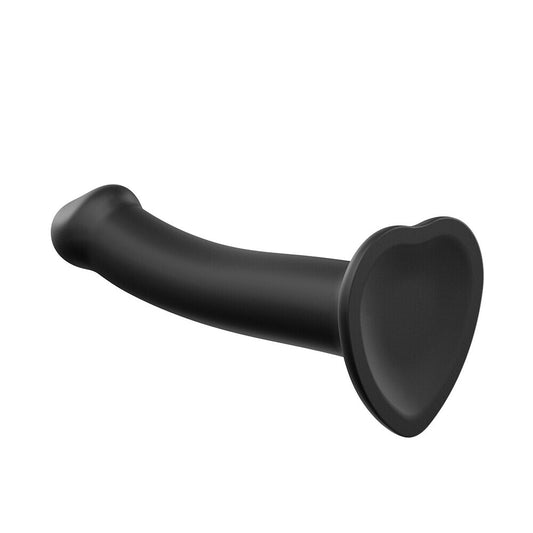 Strap On Me Silicone Dual Density Bendable Dildo Large Black - UABDSM